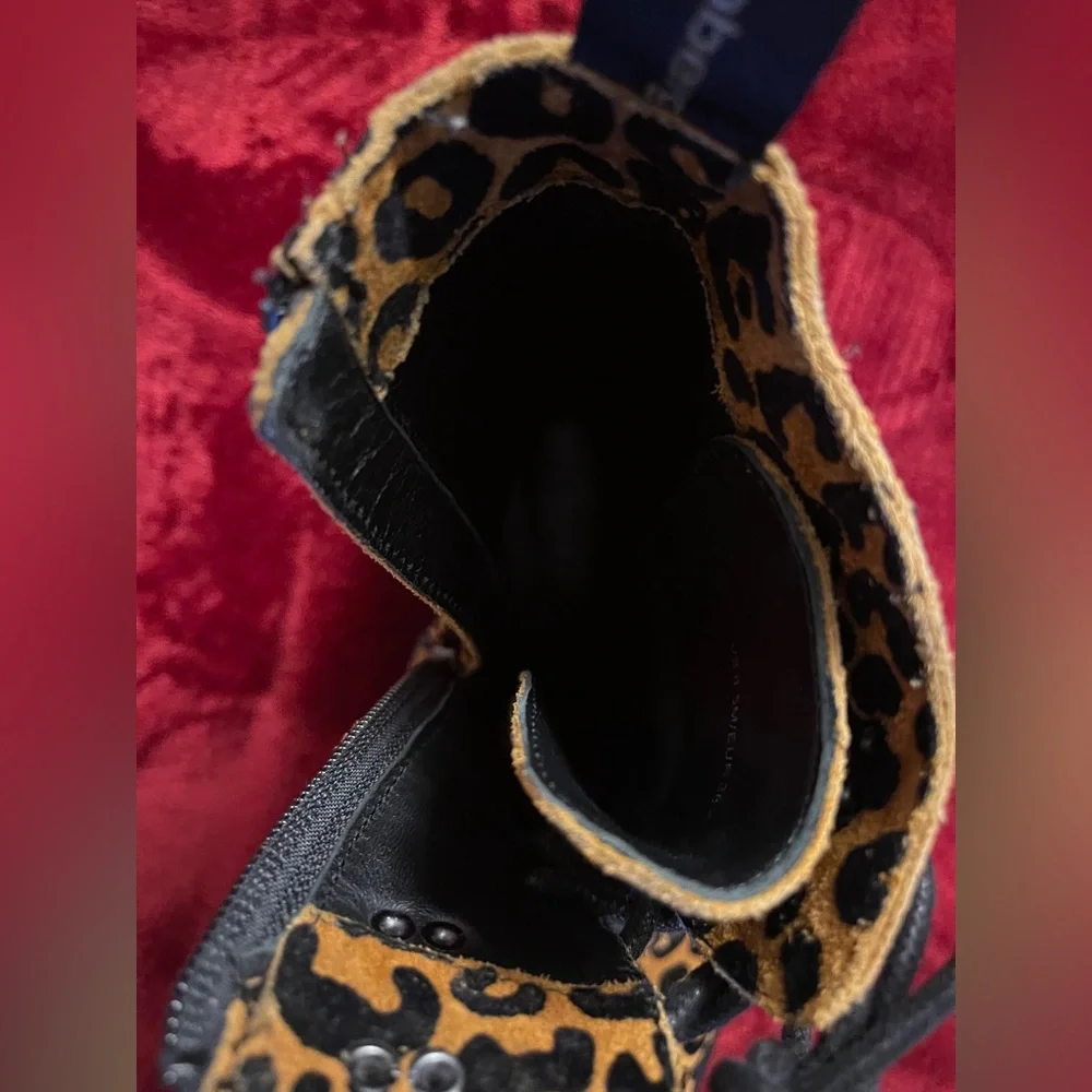 Diane Von Furstenberg DVF In Charge Leopard Ankle Boots‎ 6.5 - Picture 12 of 16